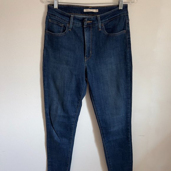 Levi's Dark Denim 721 High Rise Skinny Jeans - Picture 1 of 3
